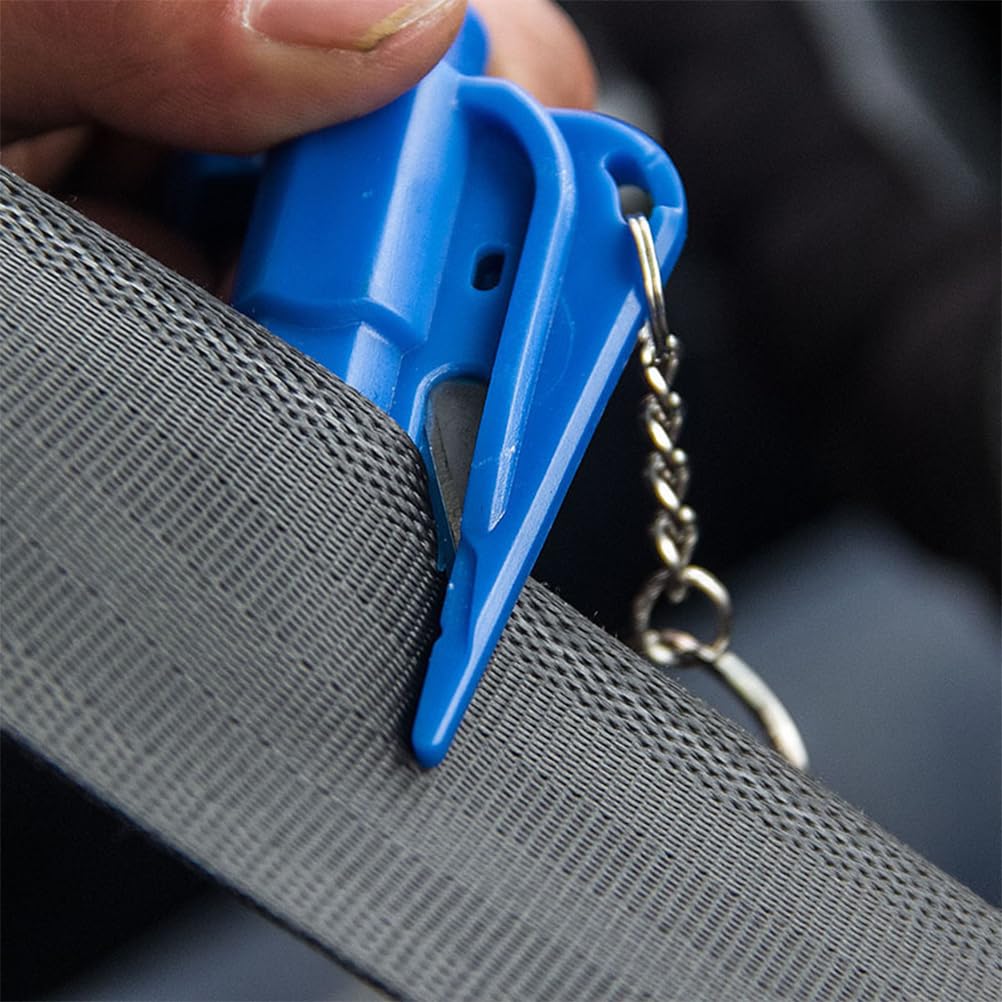 2pcs Car Escape Tool mit Clip Car Safety Keychain: 2 in 1 Seatbelt Cutter und Window Breaker, Car Safety Hammer, Seatbelt Cutter, Emergency Hammer mit Seatbelt Cutter, Escape Tool für Autos, Busse