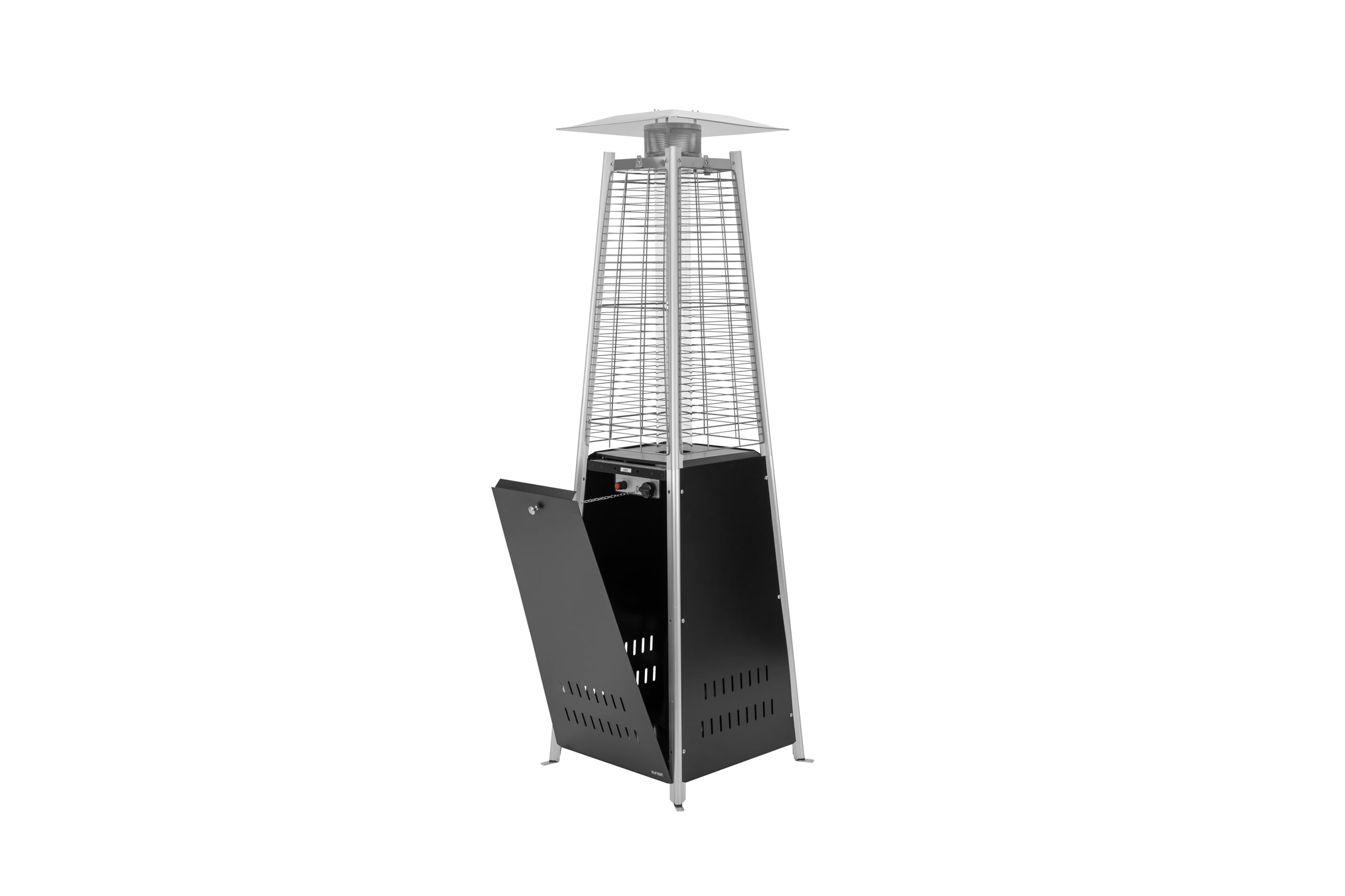 Gas Terrassenheizer 12 kW, Propan/Butan, mobiler Heizstrahler auf Rollen – für Terrasse, Gastronomie, Garten & Outdoor