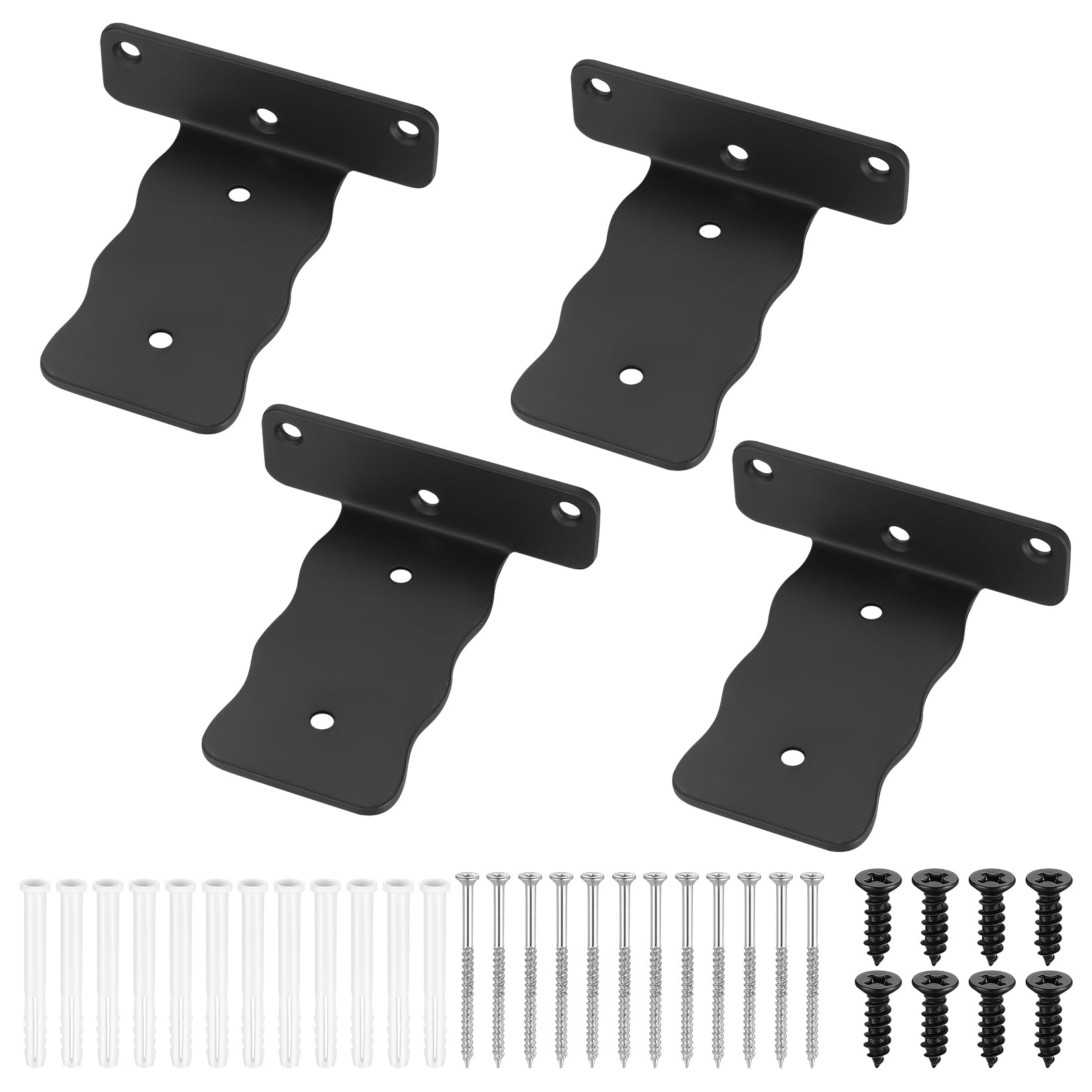 4 Pcs Floating Shelf Brackets Heavy Duty, 3.93" Scaffold Board Shelf Brackets