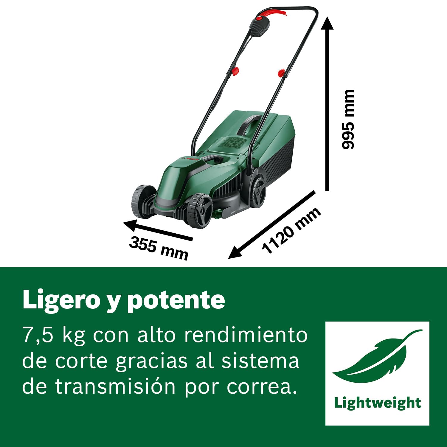 Bosch cortacésped a batería EasyMower 18V-32-200 | 1 batería de 4,0 Ah, sistema 18 V, anchura de corte: 32 cm
