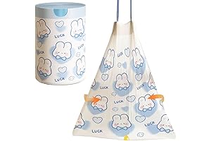 90-Count Cute 4-Gallon Drawstring Trash Bags for Home, Office, and Kitchen