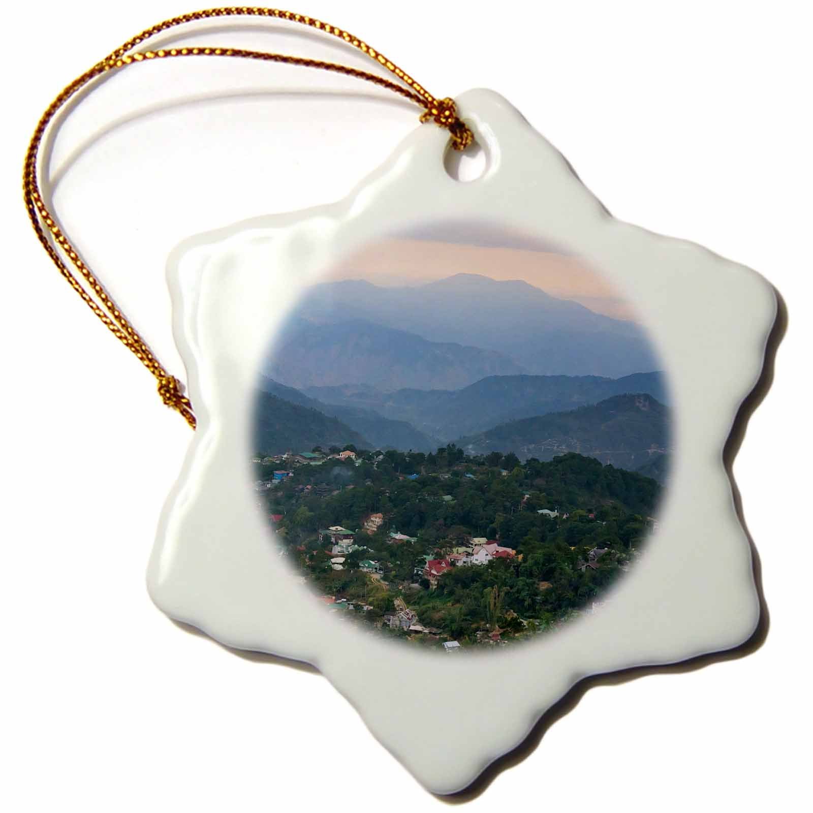 3dRoseMountain Village, Baguio, Benguet, Philippines-AS29 KSU0102-Keren Su Snowflake Ornament