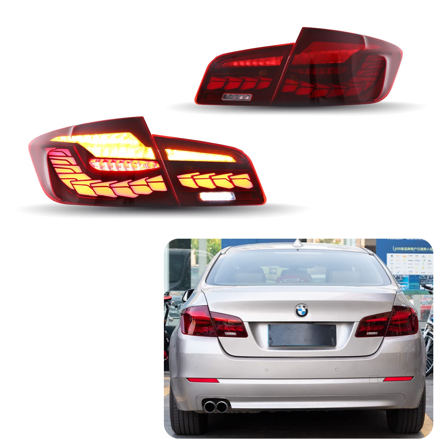 Time LED Tail Lights For BMW Series 5 F10 F18 2011