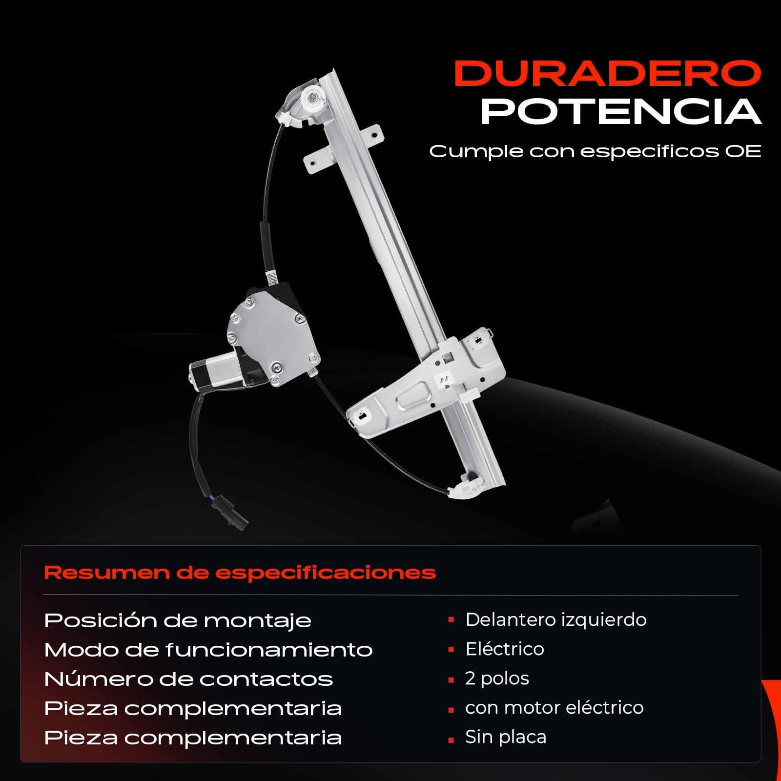 Frankberg Regulador de ventana con motor delantero izquierdo 55363287AD