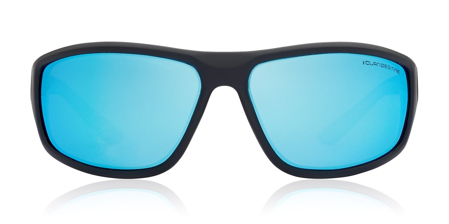 CLANDESTINE - Gafas de Sol Unisex - Modelo Curve - Lentes de Espejo y Montura de Pasta - Talla Única - 144 mm x 51 mm