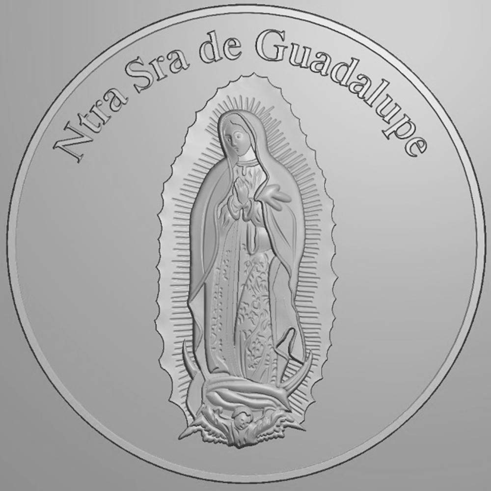 Arras de la Vírgen de Guadalupe, Personalizable con Bandeja Convertible en Placa de Recuerdo y llevanza de Alianzas para Bodas y Enlaces.