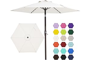JEAREY 7.5FT Patio Umbrella, the Perfect 7-Foot-Wide Oasis for Outdoor Relaxation