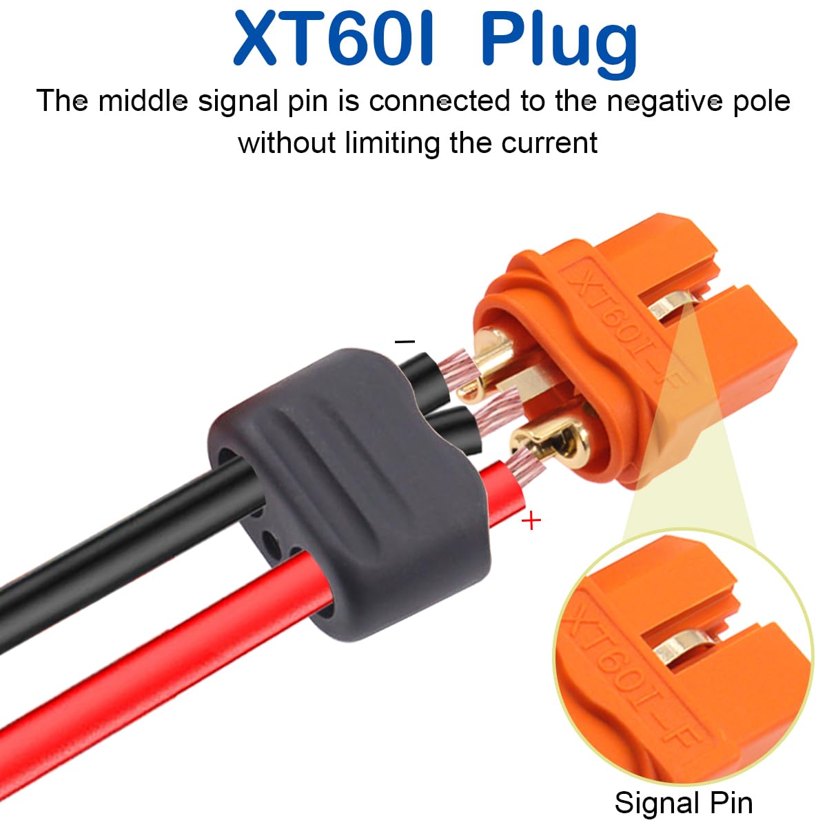 per Anderson SB50 Batteria a connessione/scollegamento rapido con cavo femmina XT60i 10AWG 50A Cavo prolunga, per trasferimento potenza della batteria generatore portatile solare