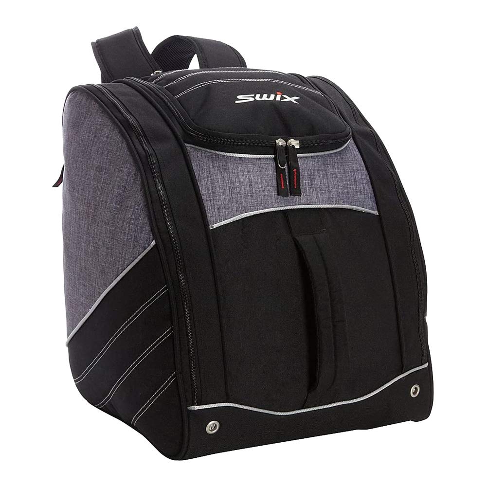 Swix Road Trip Tri Pack - Backpack Ski Boot Bag - Perfect for Ski or Snowboard Boots, Black/Charcoal, One Size (RT165)
