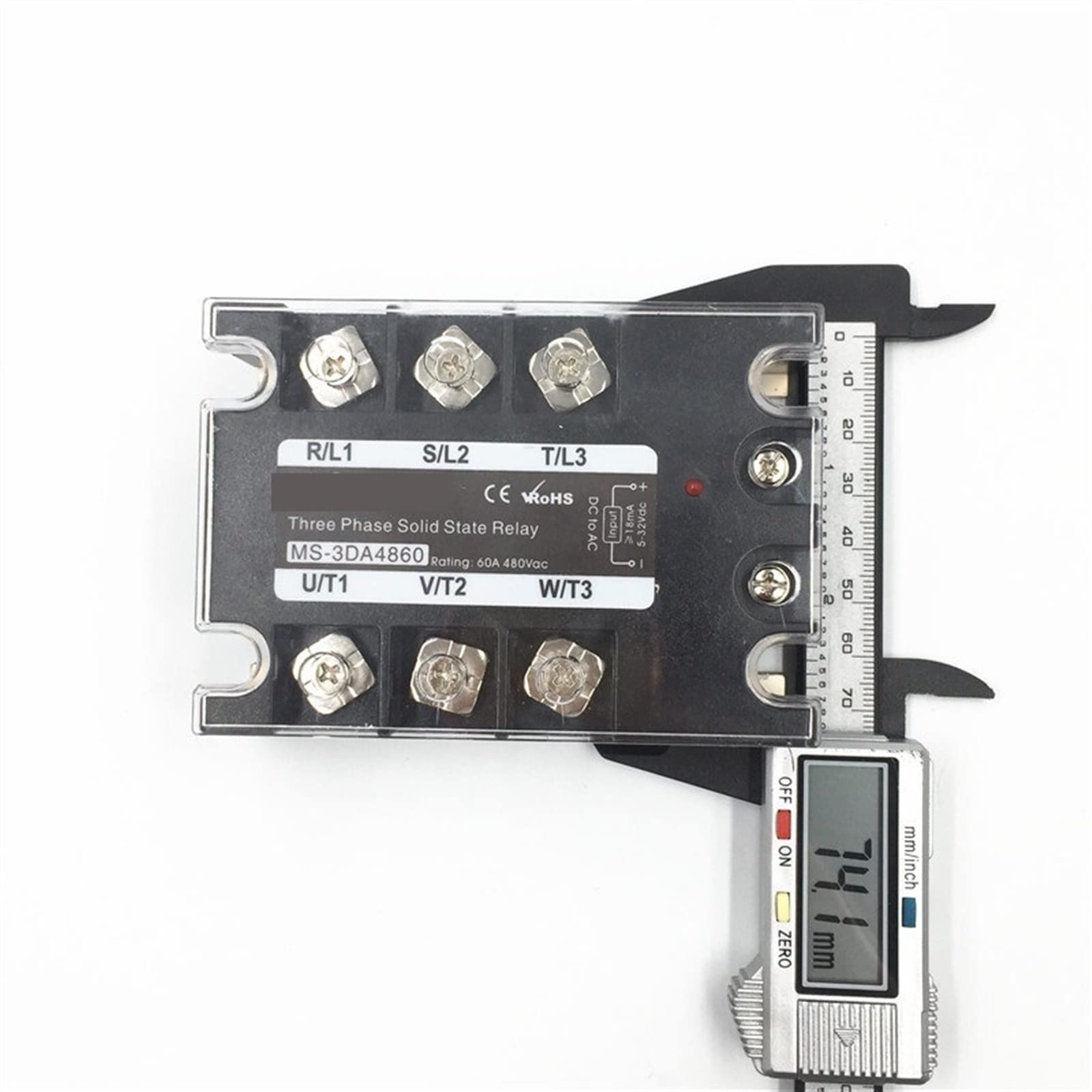 TSR-60DA SSR-60DA Relè a stato solido trifase DC 5-32V Controllo ingresso AC 90~480V Carico in uscita 60A SSR trifase ad alta potenza DA4860 1Pcs