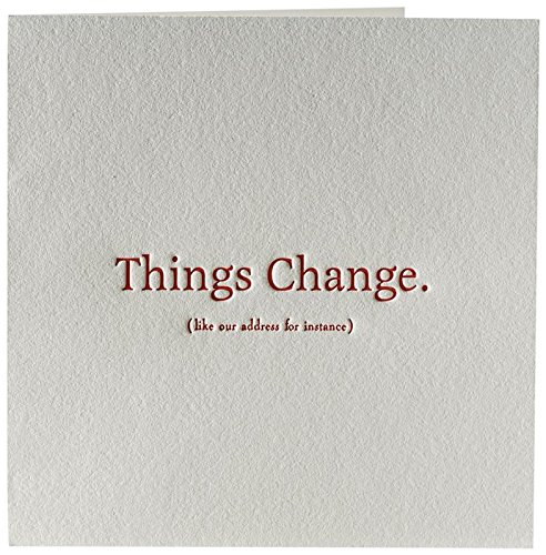 Elum Designs Letterpress Note Card, Things Change (CA600)
