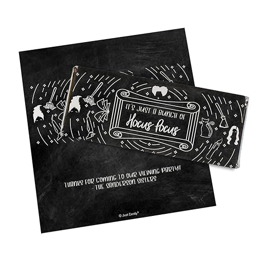 Miniatura 10 de 24 unidades Hocus Pocus, regalos de fiesta de Halloween, envoltorios para barras de chocolate, suministros de fiesta (paquete de 24) - Solo