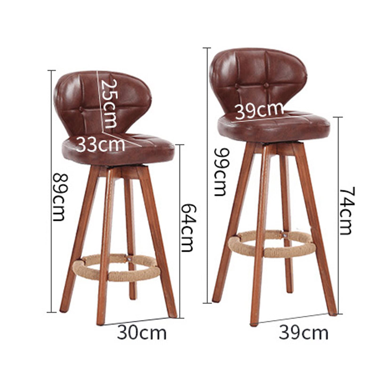 Bar Stools Dining Chair Vintage Counter Height Bar Chair Set of 2