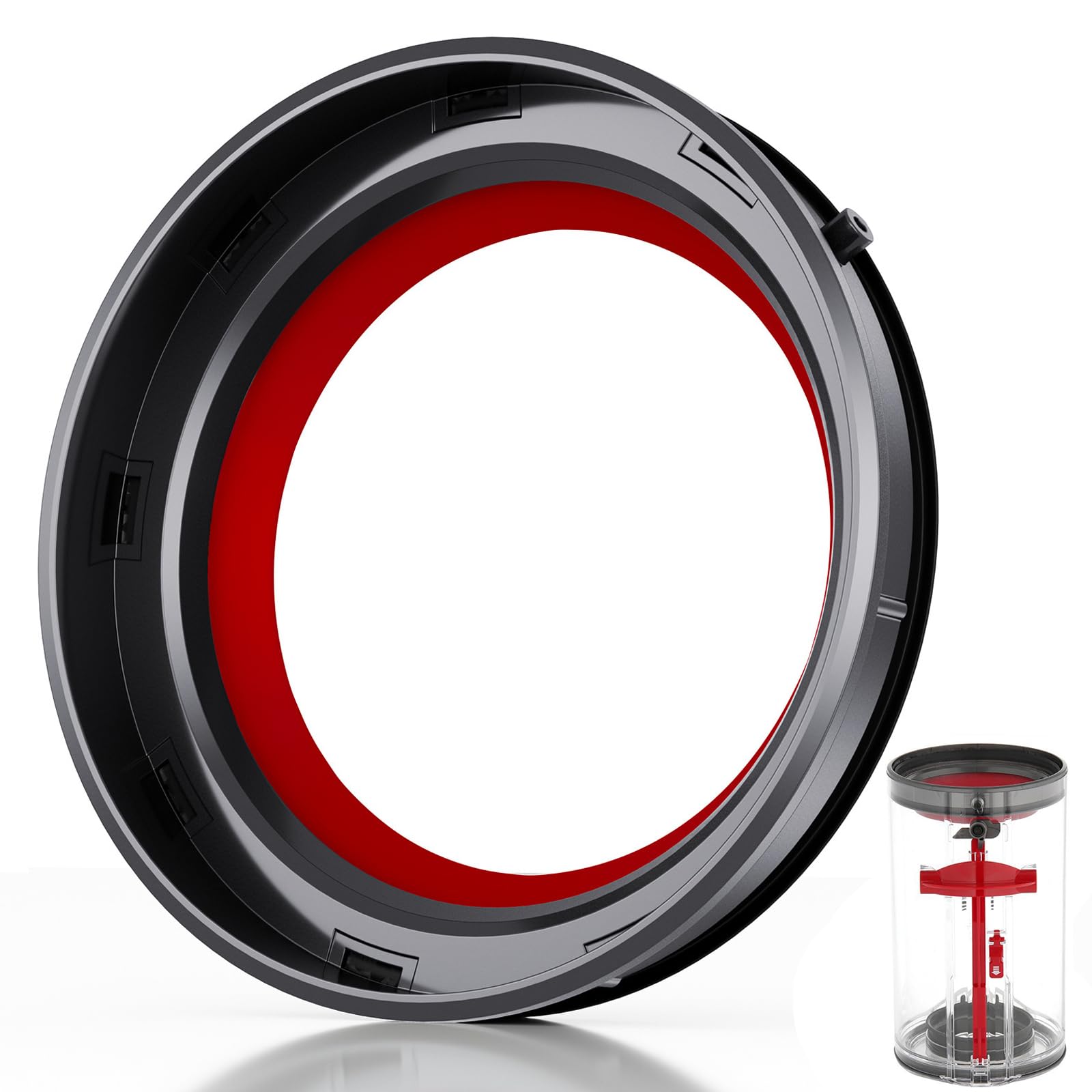 Compatible with Dyson V11 V15 Dust Bin Top Fixed Sealing Ring, for Dyson V11 V15 SV14 SV15 SV22 Bin Parts, Vacuum Cleaner Repair Accessories Vacuum Cleaner Dust Bucket Dirt Cup Replacement Parts
