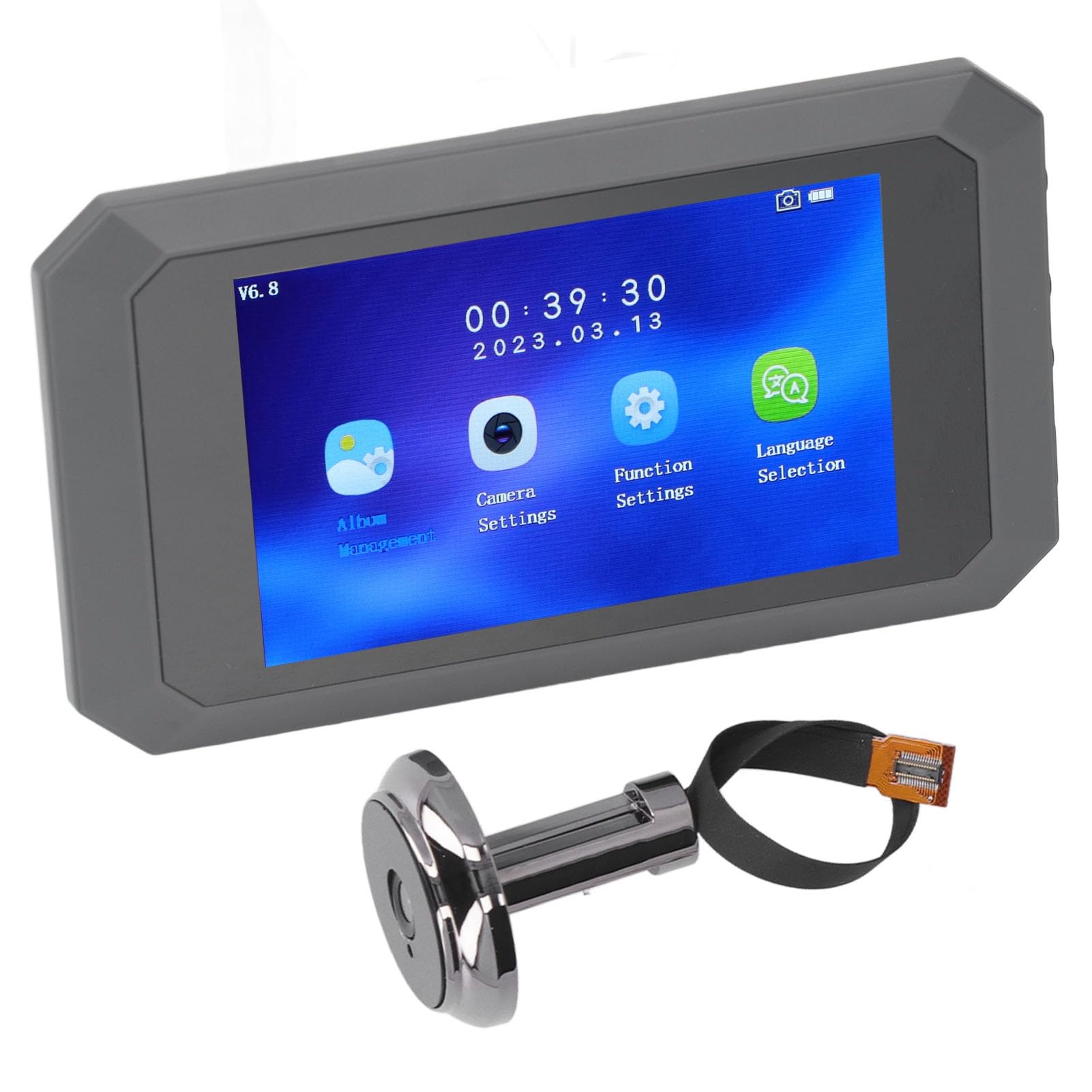 BuyWeek Türspion Kamera, 1080P Video Türspion 3,97 Zoll Farbdisplay Türkamera Nachtsicht 135° Breiter Betrachtungswinkel 1400mAh Akku