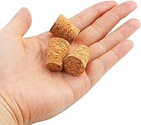 Vista 3 de 100 Pieces #7 Tapered Cork Plugs, Premium Blank Wine Corks Wine Stoppers Replacement Corks, 0.8 x 0.6 x 1 Inch