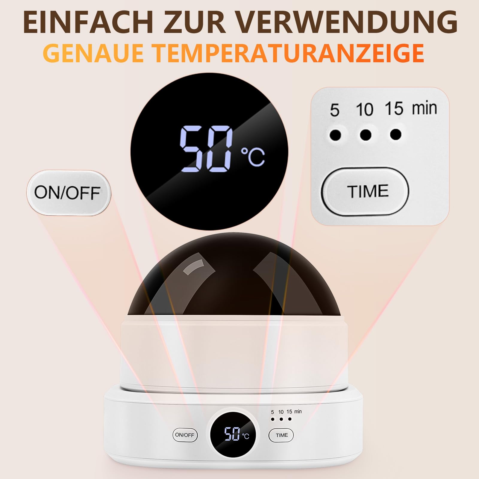 Removedor eléctrico de esmalte de uña con temperatura ajustable, cuenco eléctrico para manos blandas, elimina esmalte, compatible con gel y acrílico