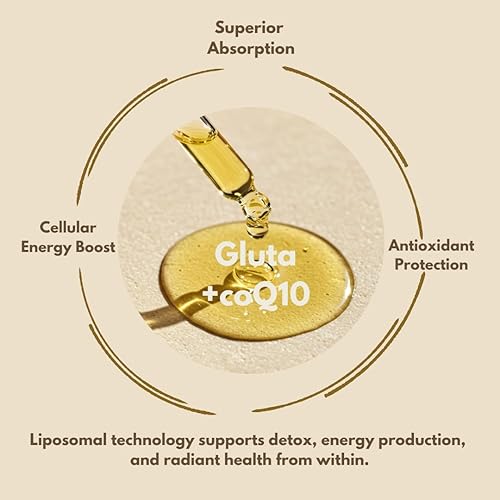 Miniatura 4 de xrim Gluta+CoQ10 - Glutatión liposomal con CoQ10, ácido alfa lipoico, PQQ y riboflavina  Apoyo de energía antioxidante y celular - 30 porciones