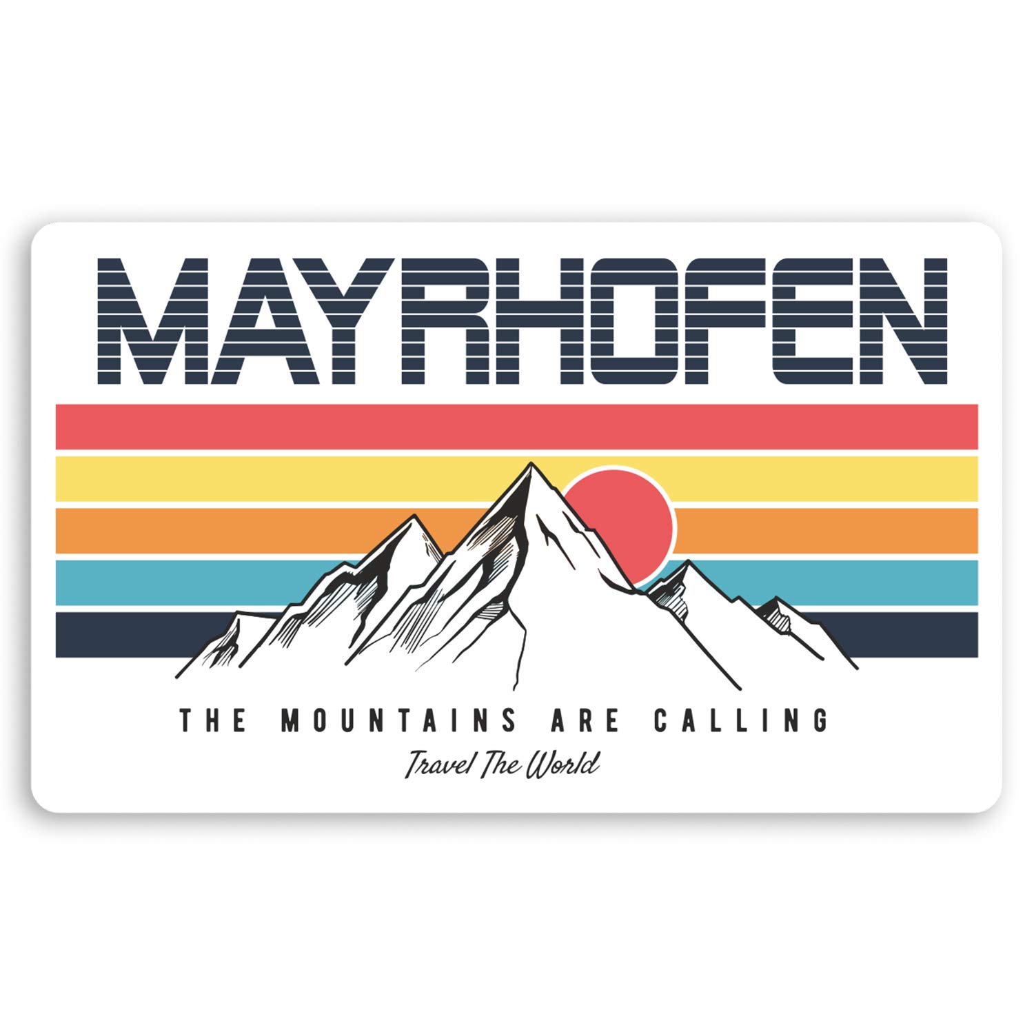 Destination Vinyl Ltd Multi 2 X 10Cm Mayrhofen Austria Vinyl Stickers Ski Snowboard Luggage Sticker #30339 (10Cm Wide)