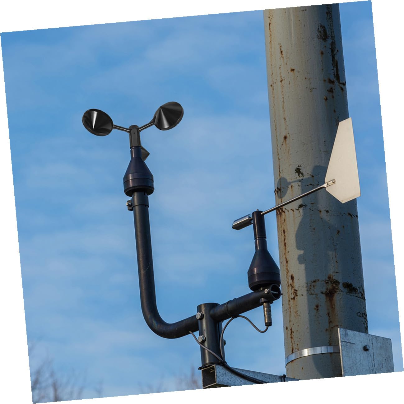 2 Stück Windgeschwindigkeitsmesser Abs Gehäuse Windbecher Sensor Ersatz für Außensensor Wetterstation Windanzeiger Draußen Robuste Windmessung