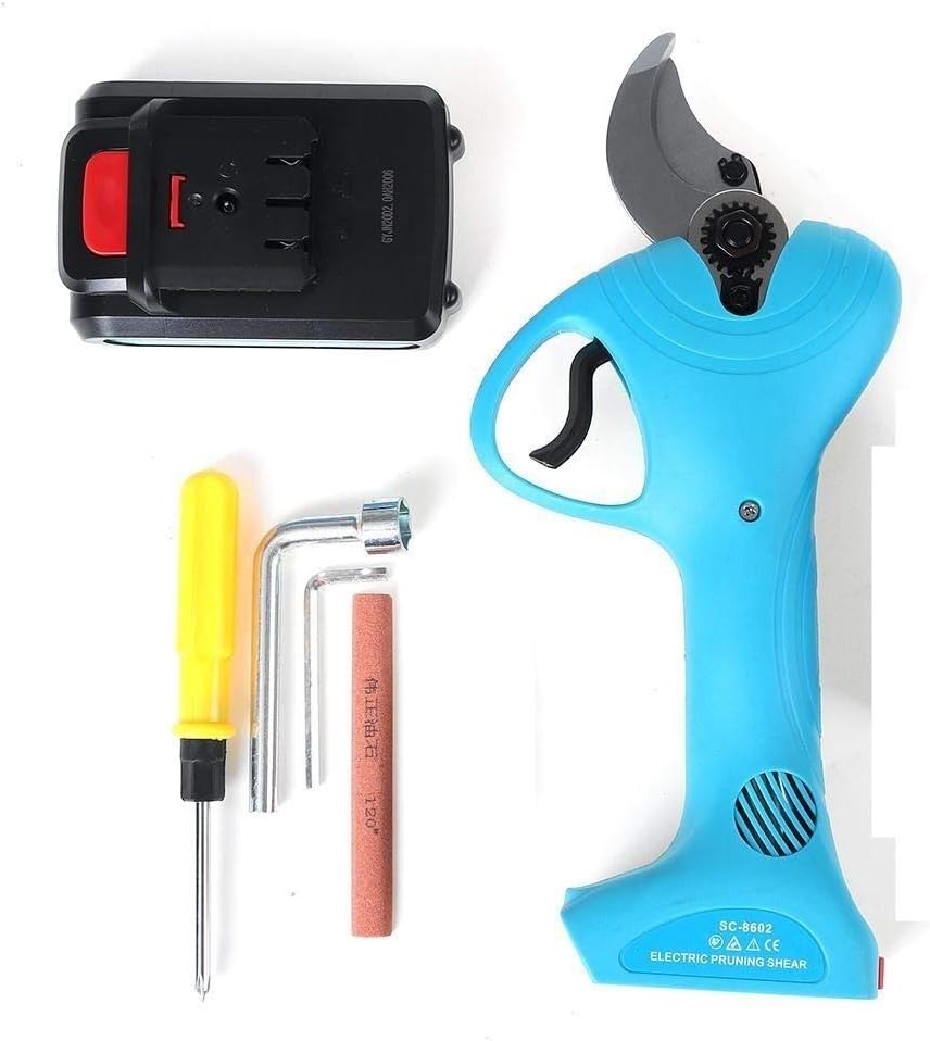 Wireless Electric Rechargeable Scissors Pruning Shears Tree Garden Tool Branches Pruning Tools Garden Or Lawn (E Blue 1 Battery) (E Blue 1 Battery)