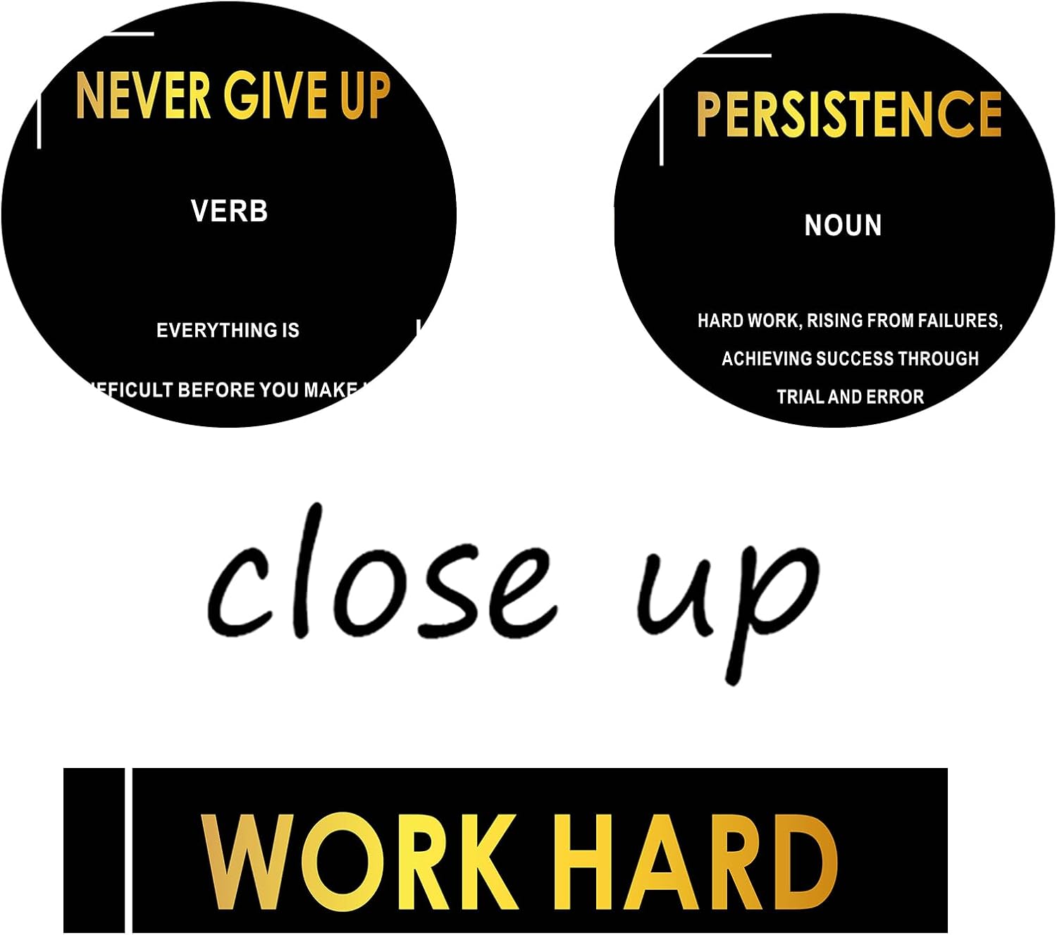 Never Give Up Inspirational Canvas Wall Art Office Decor 3 Pieces Motivational Work Hard Persistence Quotes Picture Poster Artwork for Modern Gym Living Room Workplace Ready to Hang [36''W x 16''H] - Image 5