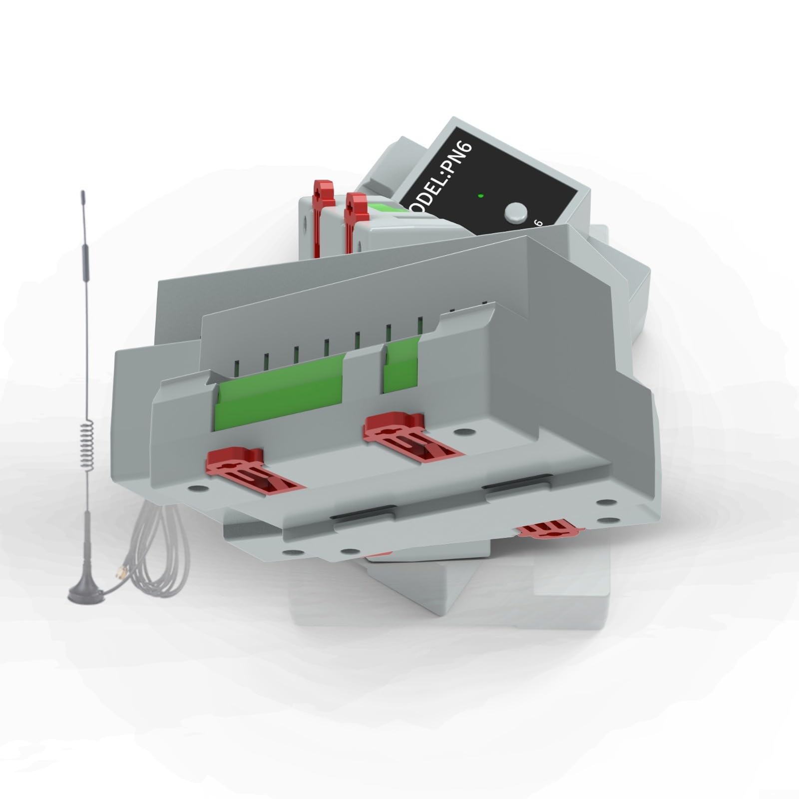 Modulo interruttore relè intelligente a 6 canali 16A WiFi e per ZIGBEE compatibile con TUYA Smart App Indicatori LED Controllo manuale interruzione di corrente Modalità memoria grigio (antenna