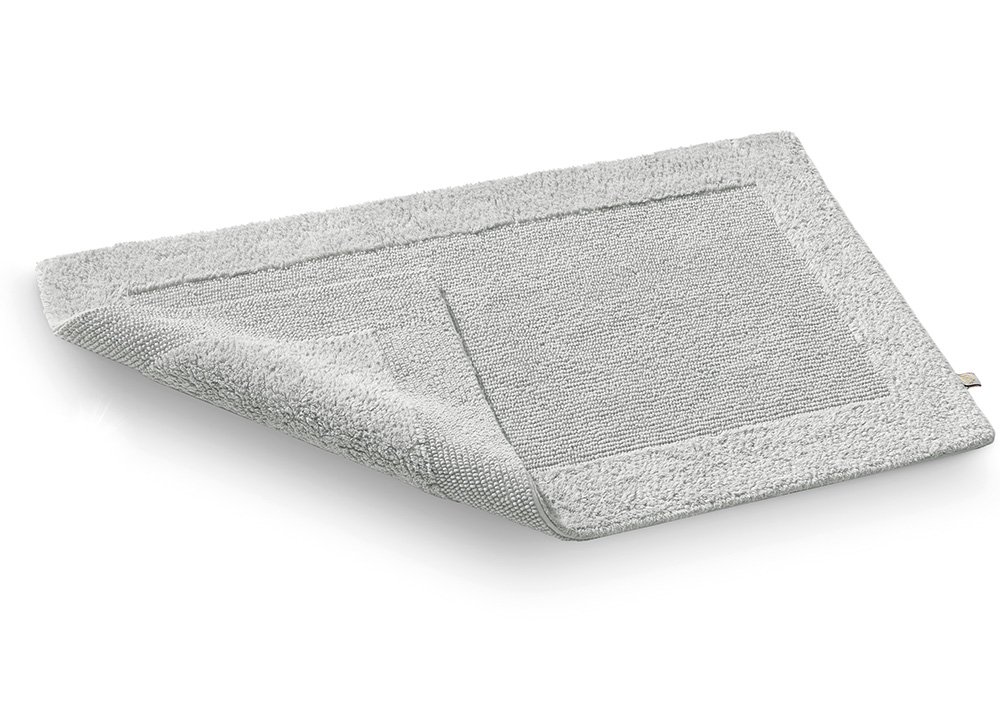 Rhomtuft Baumwoll-Badteppich 60x100cm hellgrau