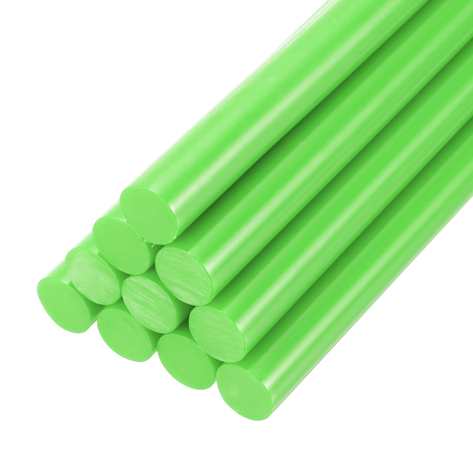 PATIKIL Hot Glue Sticks for Glue Gun, 10 Pcs Colored Hot Melt Adhesive Glue Sticks Bulk for DIY Projects Craft Art Decoration Home Repairs, Light Green (20omm x 11mm)