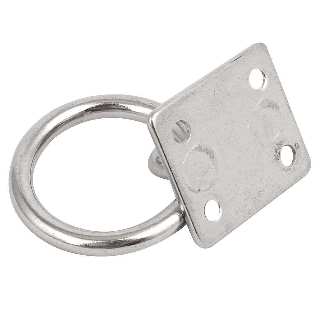 Aexit 304 Stainless Home Hardware Steel 6mm Thickness Ring Square Shape Fixed Pad Eye Plate 6pcs Model:37as323qo48