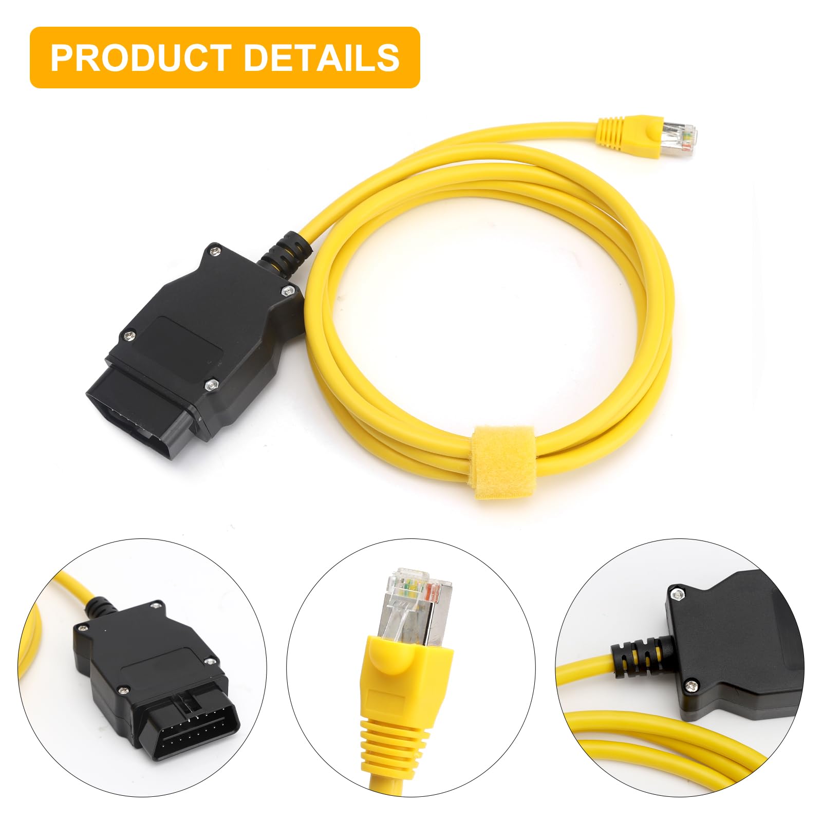 HENGBIRD ENET OBD2 Kabel do BMW serii F Plug & Play Kodowanie z adapterem Ethernet RJ45 E-SYS kompatybilny ICOM Interfejs do ukrytych funkcji pojazdu Profesjonalny kabel diagnostyczny do F20