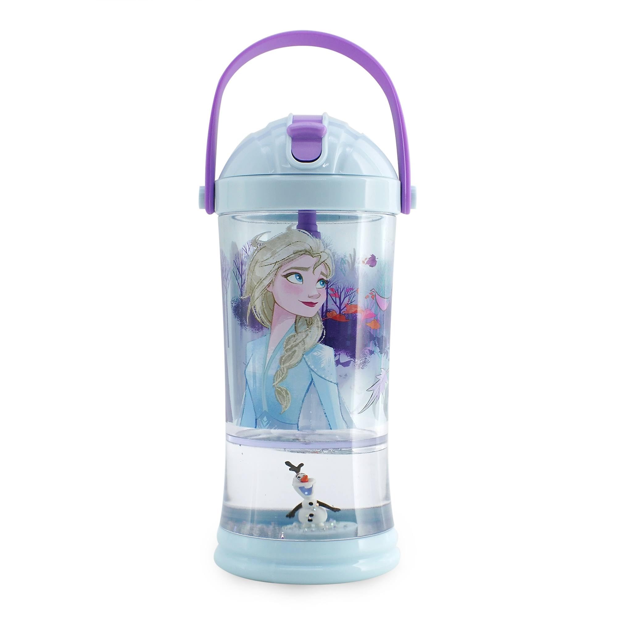 Disney Store Official Frozen 2 (2019) Snow Globe Straw Tumbler, 310ml Kids Water Bottle with Flip-top Straw and Screw Top Lid, Suitable for Age 4+ โ image 1