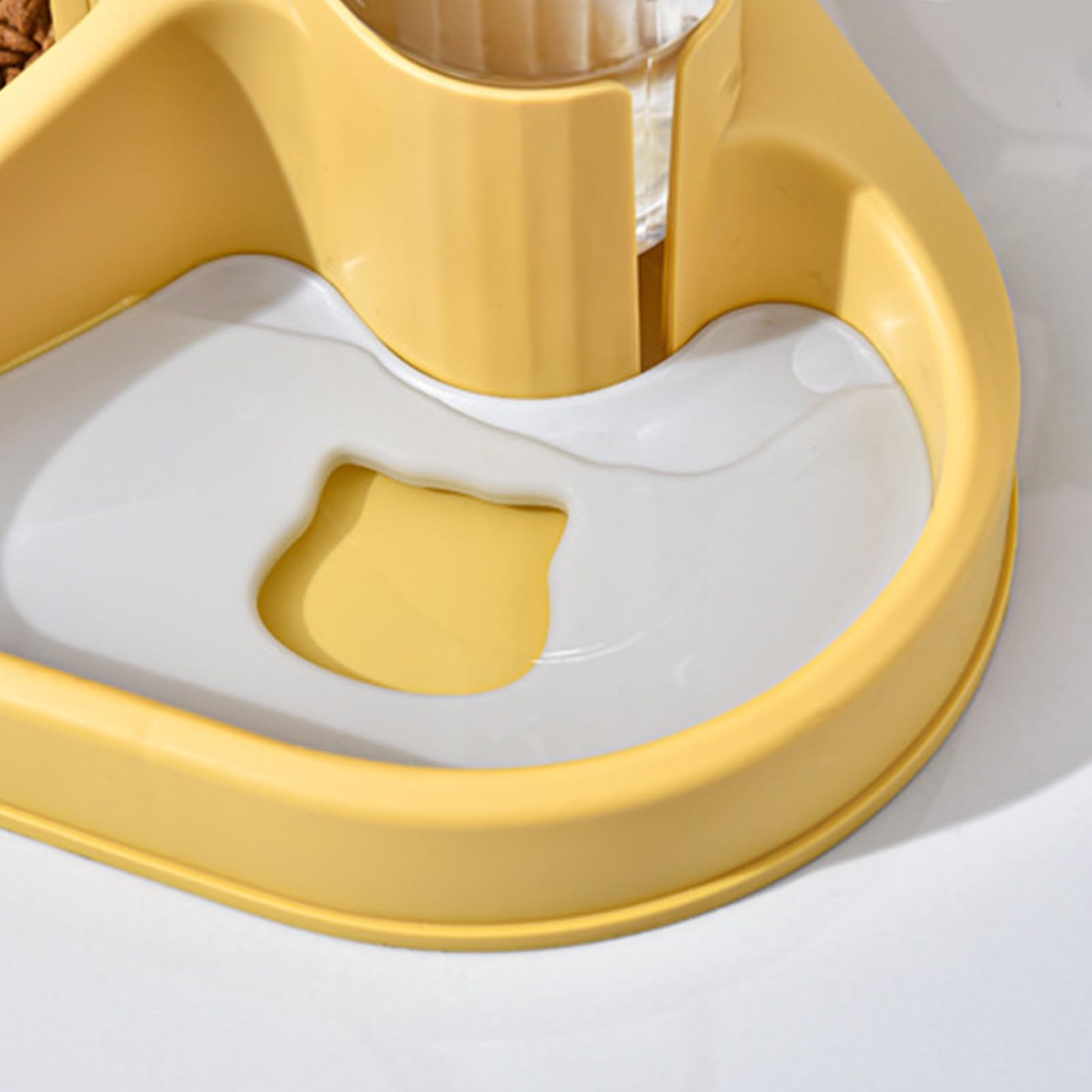 Comedero y Bebedero automático para Perros, dispensador de alimento y Agua para Mascotas de Gran Capacidad, diseño Transparente con Base Antideslizante para Perros, Gatos y