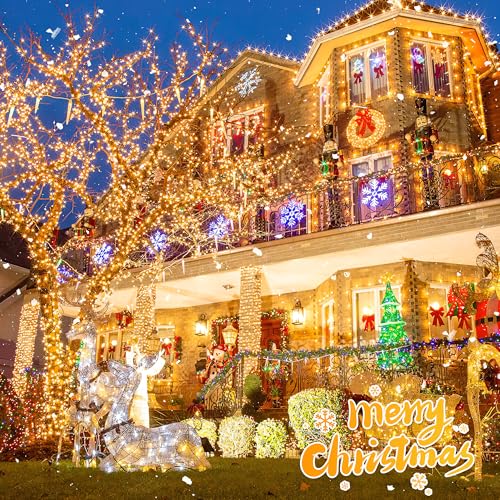 Mygoto MSL001-500L WARM WHITE 165Ft 500Led String Lights Led Starry Fairy Light, Twinkle String Lights Decorative Lights With 8 Modes 30V Plug In For Wedding,Patio,Gate,Party Indoor Outdoor Decoration thumb #5