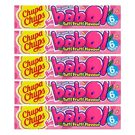 Lot de 5 x 6 gommes à mâcher douces et fruitées pour Tutti Frutti Nibble