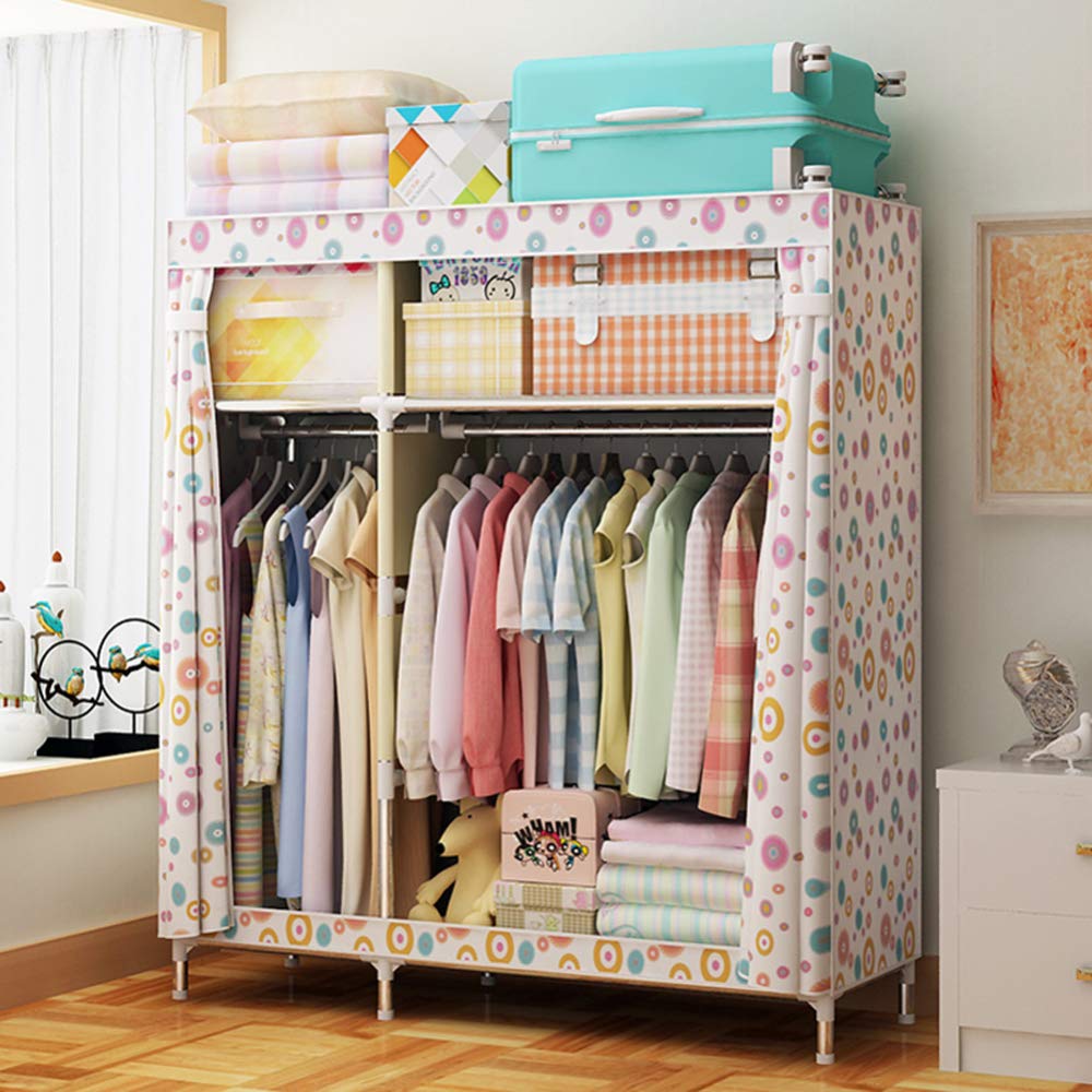 Garde-robe simple penderie temporaire chambre avec tube acier 25mm