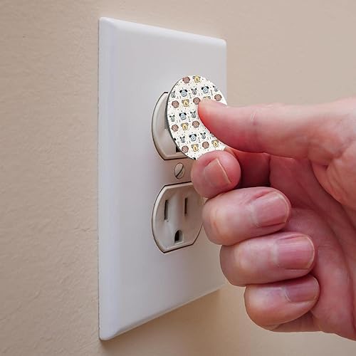 Miniatura 5 de Paquete de 24 cubiertas redondas de toma de corriente de 2 clavijas de seguridad para niños, protectores de toma de corriente a prueba de niños
