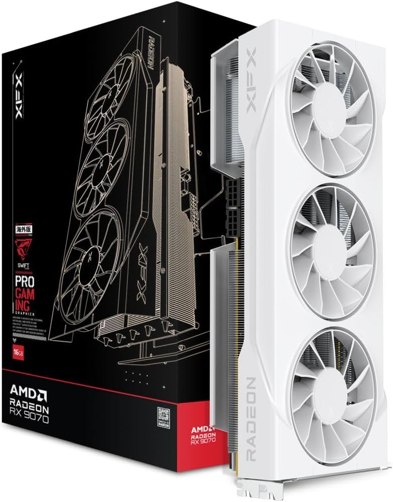 XFX RX 9070 Swift Triple-Fan White 16GB OC GDDR6 White