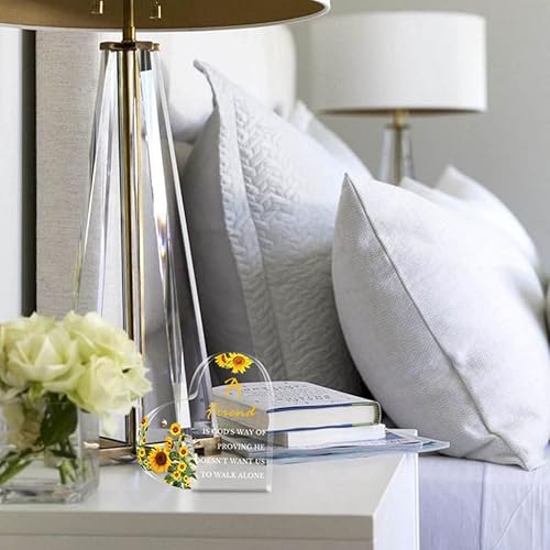 Miniatura 4 de Regalos de cumpleaños para firendas, decoración de flores moradas de acrílico grabado, recuerdo de corazón, escrituras de pisapapapapeles, mejores