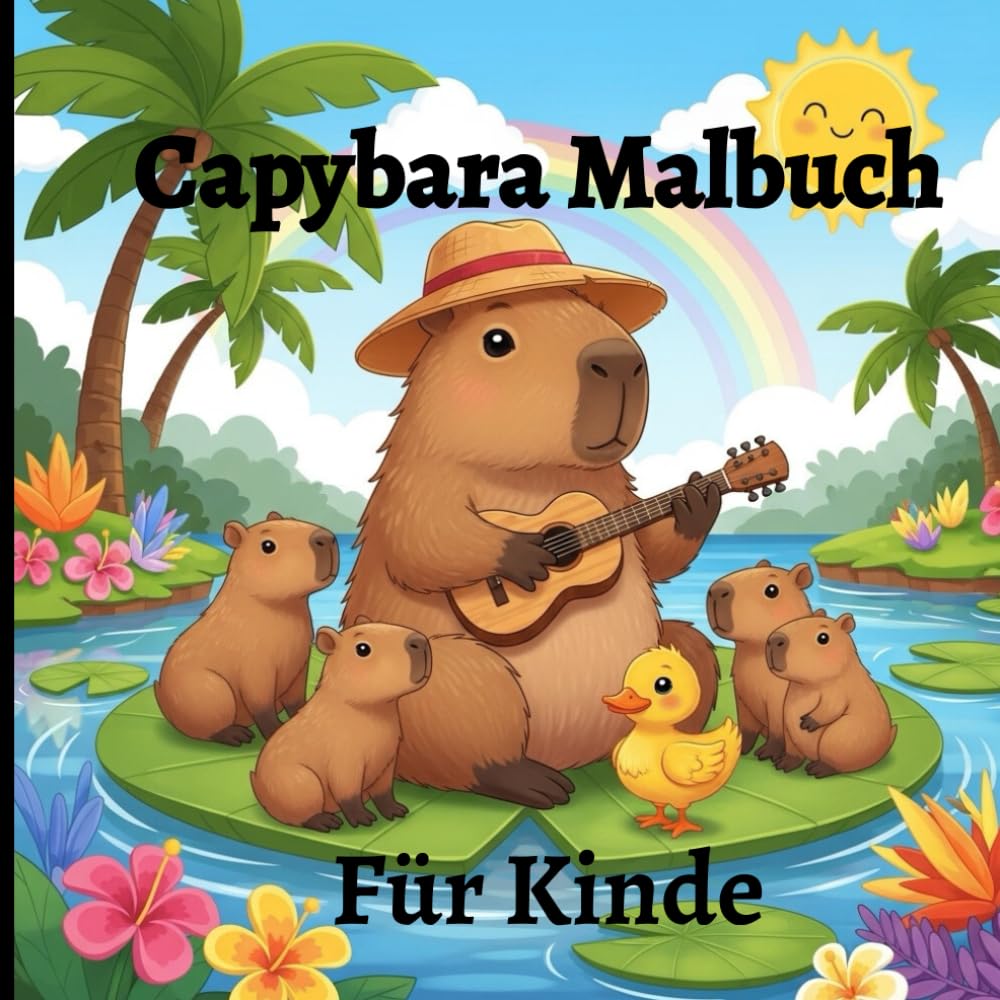 Capybara Malbuch Für Kinde: Süße Capybara Motive in lustigen Berufen für fantasievolle und kreative Kinder