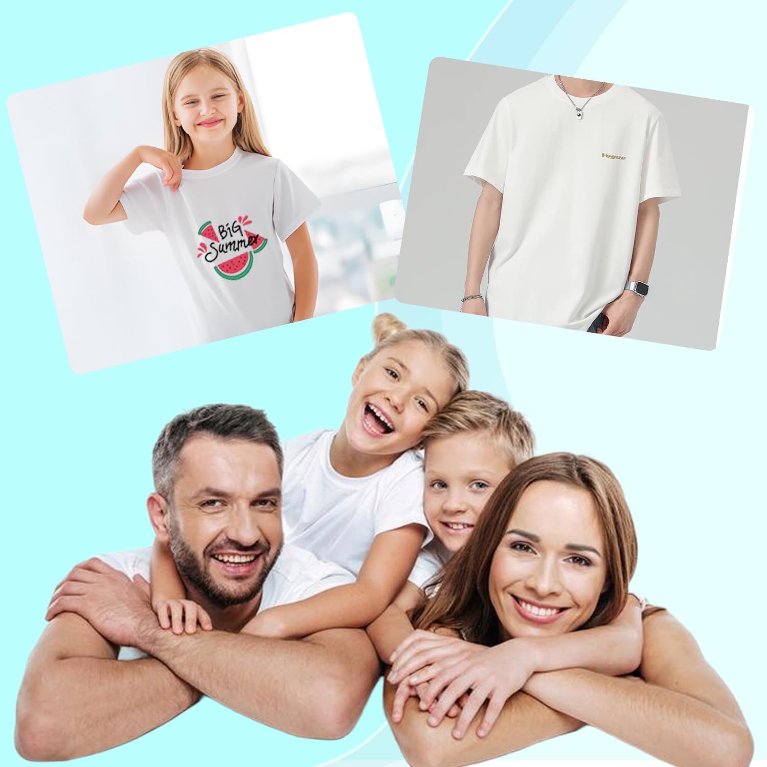 3 PCS Unisex Sublimation Blank T-Shirt for Adult White Polyester Shirts Crew Neck Short Sleeve for Men/Women - Image 5
