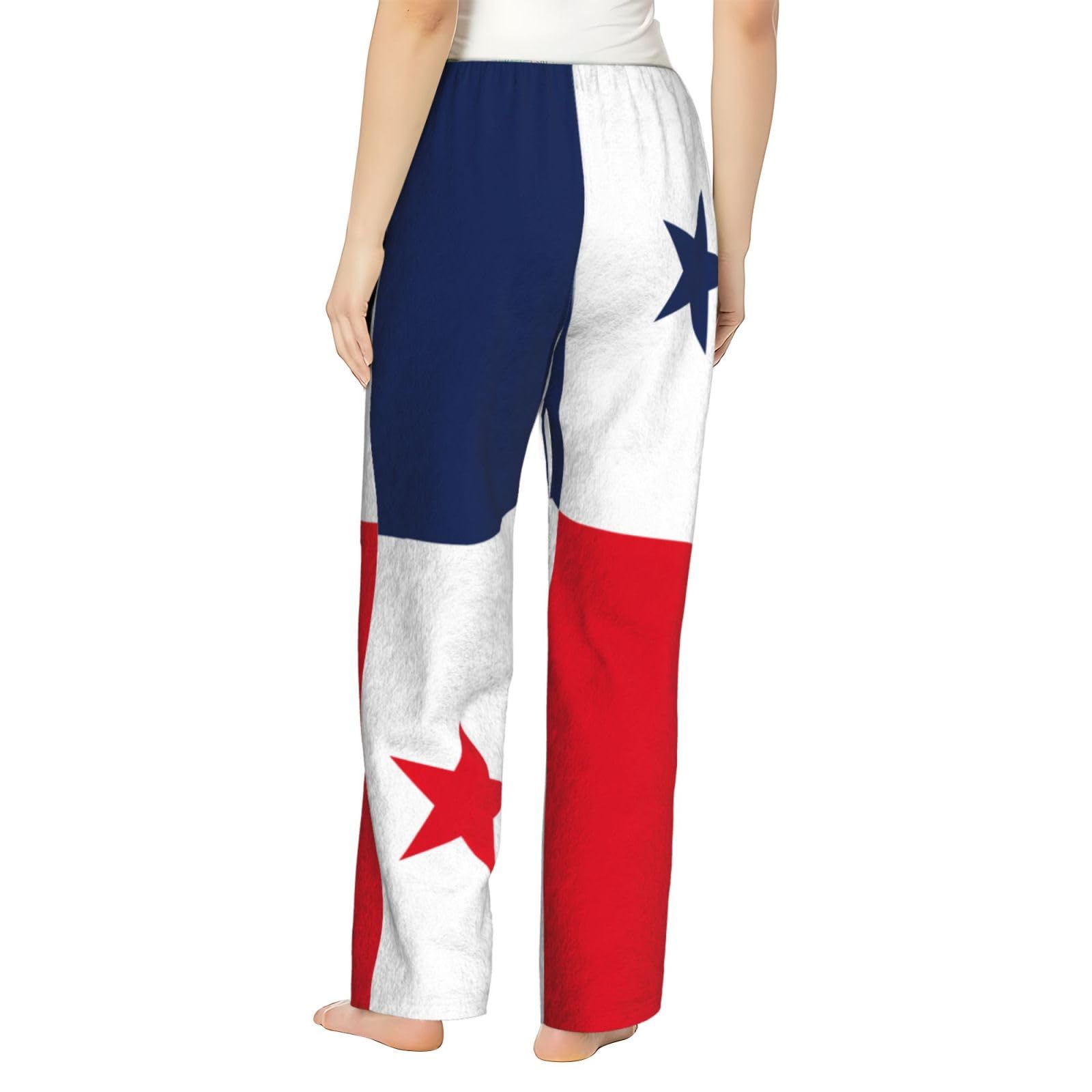 Flanell-Pyjamahose für Damen, Motiv: Flagge von Panama, warm, bequem, Lounge-Schlafhose für Urlaub und Weihnachten