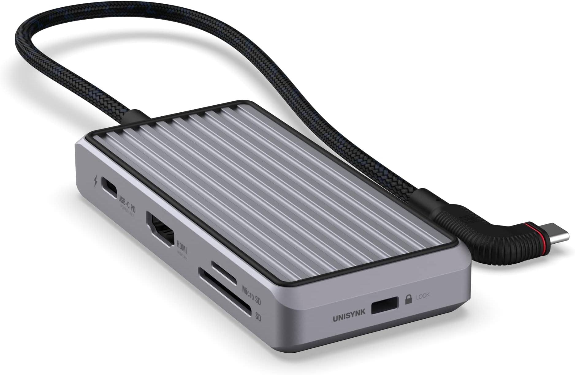 8 PORT USB C HUD V2 GREY