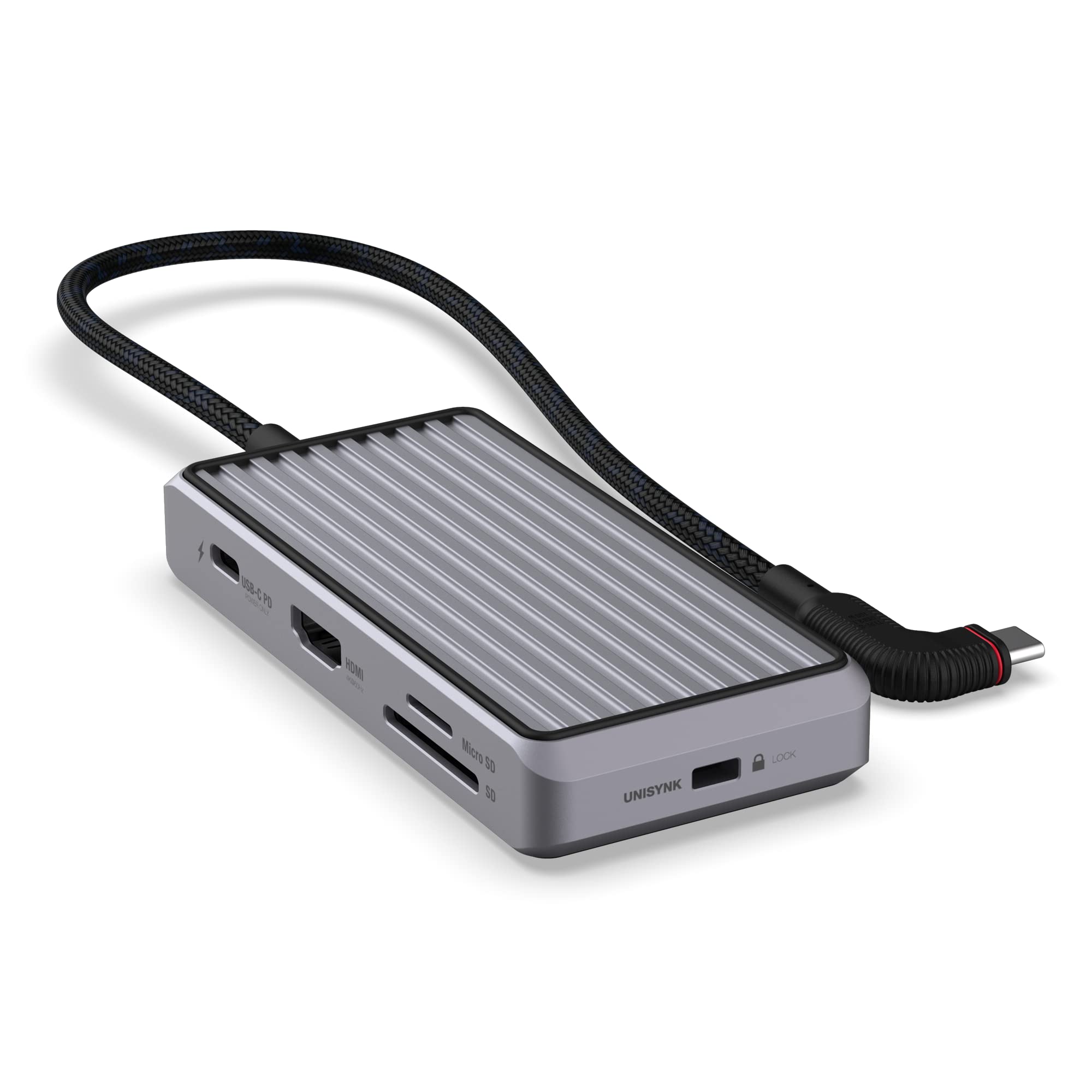 UNISYNK 8 PORT USB C HUD V2 GREY