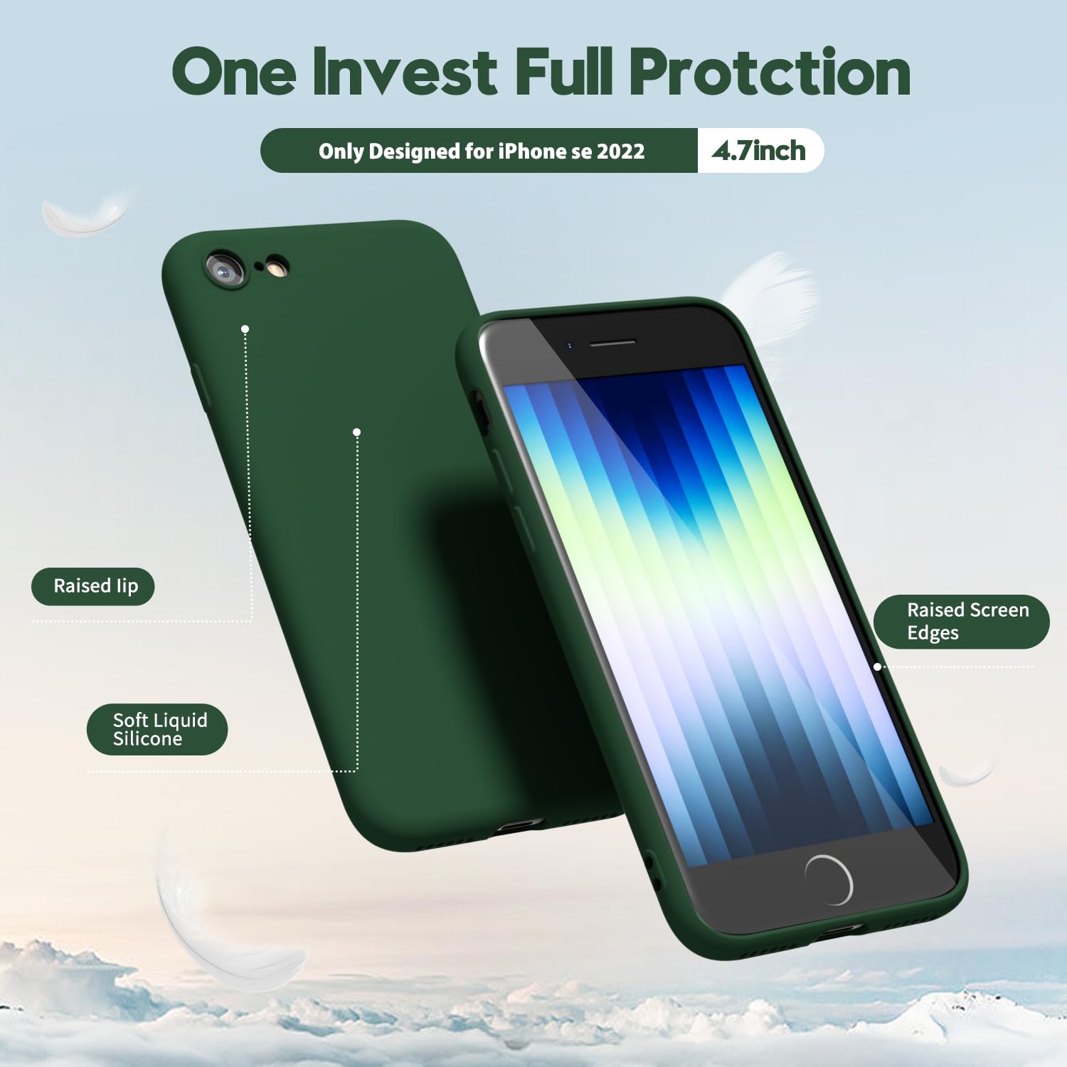 oakxco for iPhone 17 Pro Max Phone Case Liquid Silicone, Cute Thin Slim Grip Soft Rubber Gel for Women Men, Smooth Matte TPU Plain Solid Color Girly Simple Case with Camera Cover, Light Pink — view 1751