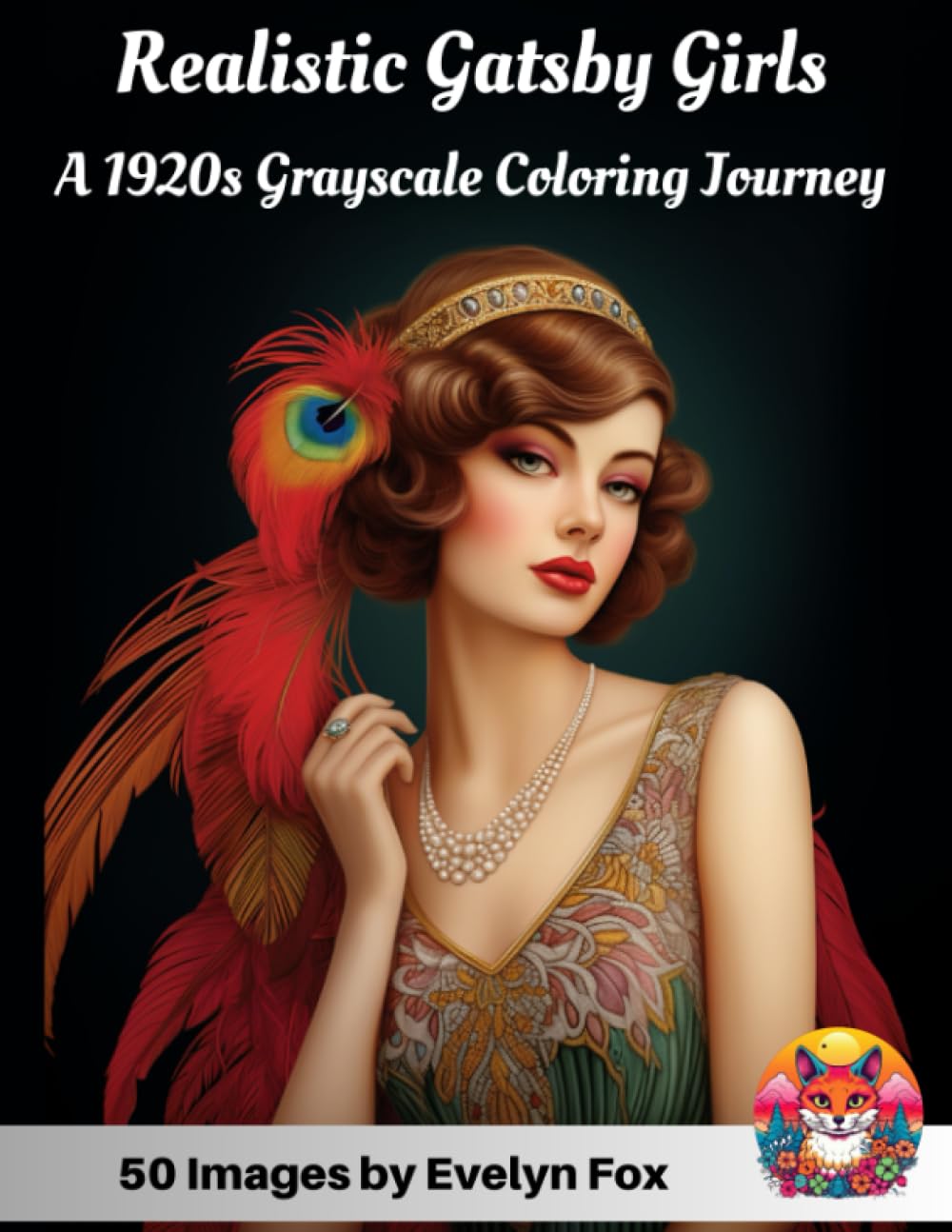 Realistic Gatsby Girls: A 1920s Grayscale Coloring Journey: 50 realistic images featuring Portraits, 1920's Ladies, Authentic Fashion Styles, Coloring Book