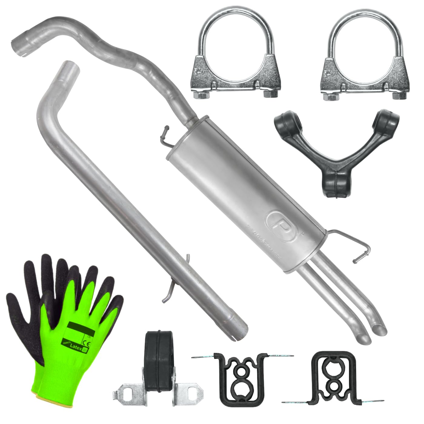 POLMOstrow Auspuff Abgasrohr und Endtopf für VW Golf 4 IV 1.9 TDI Kombi 1997-2006