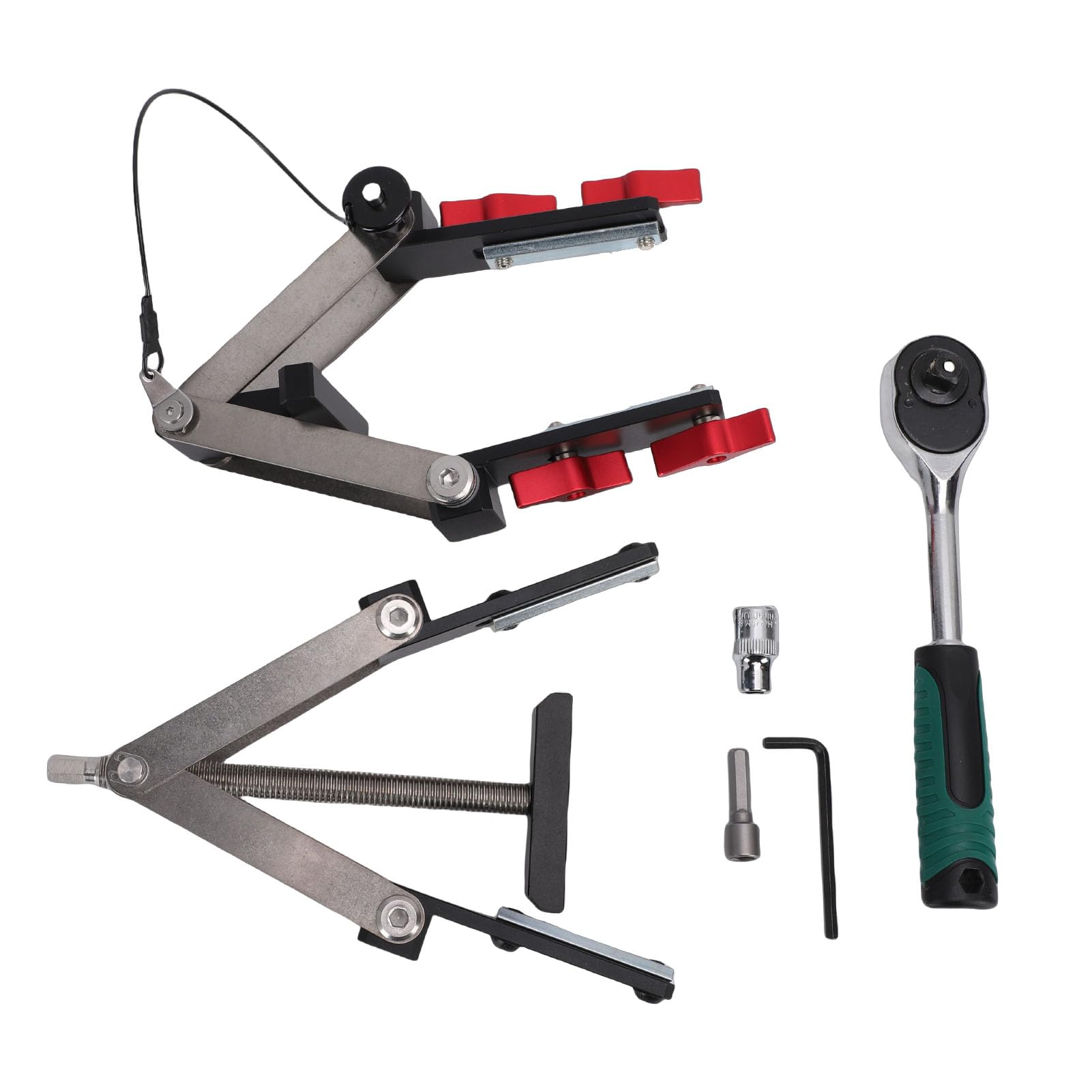 Jeffergarden Morsetto a Pressione a 4 Vie Lega di Alluminio 12-100mm Altezza di Serraggio Morsetto per Pannello con Pressione a 4 Direzioni per Assemblaggio di Armadi per la Lavorazione del
