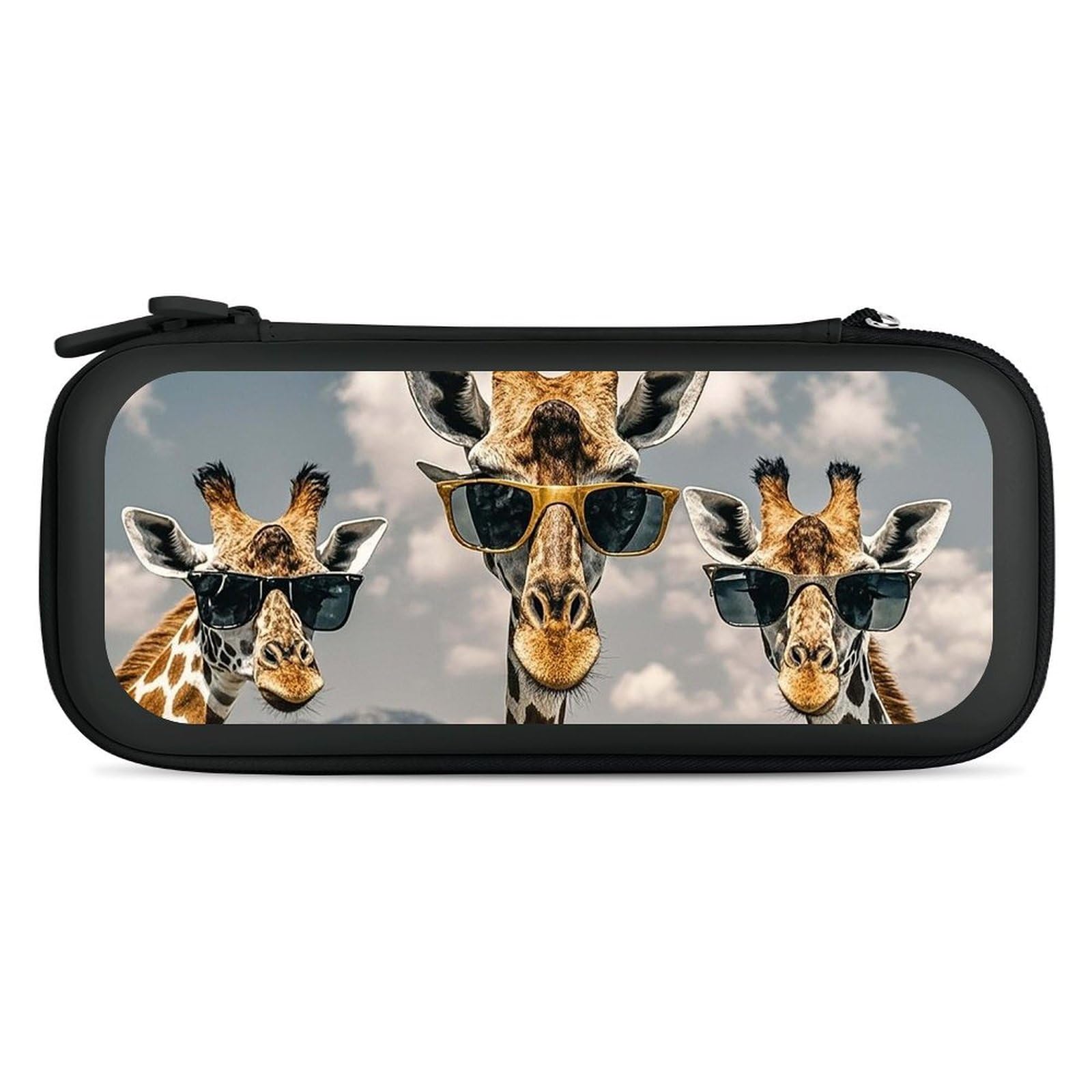 FZMVSQH Carrying Case for Switch Giraffes Wearing Sunglasses Printed Travel Carry Cover Hard Shell Storage Slim Protective Portable
