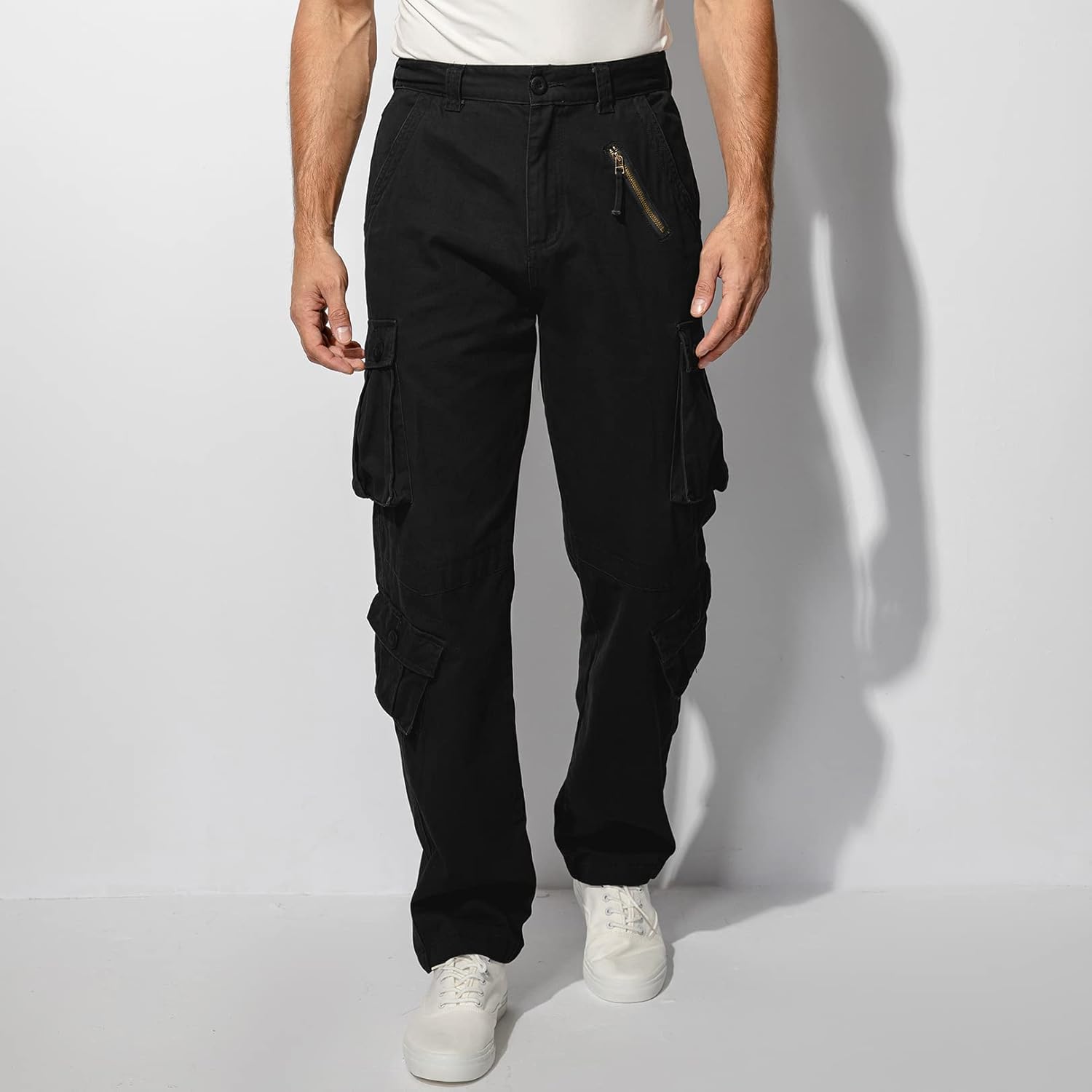 Men's BDU Casual Military Pants, Tactical Wild Army Combat ACU Rip Stop Camo Cargo Work Pants Trousers with 8 Pockets - Image 5